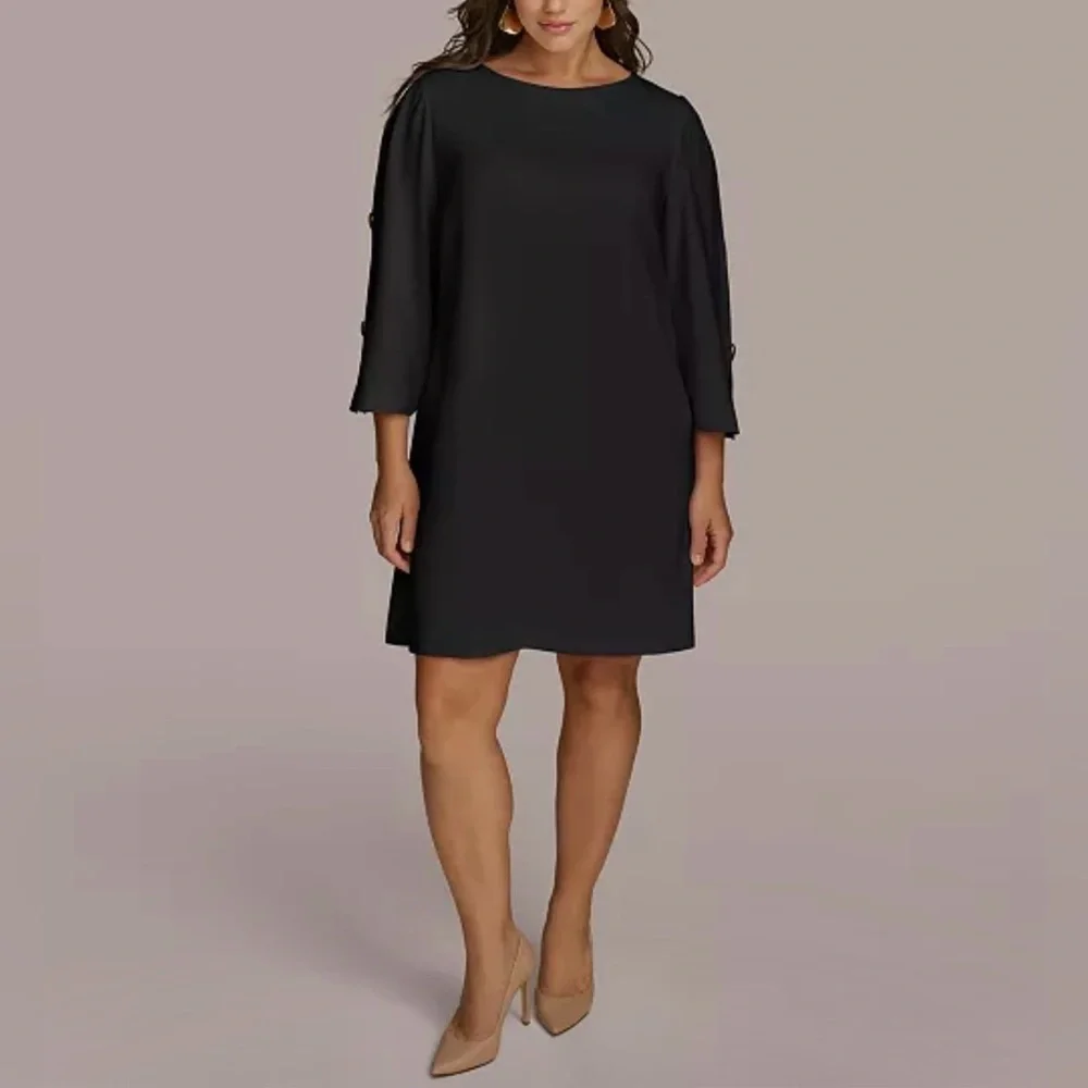 Donna Karan New York
Women's Boat-Neck Embellished Split-Sleeve Shift Dress - Picture 6 of 7